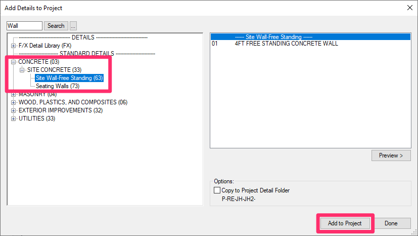 Expanding categories and subcategories in the Detail Manager