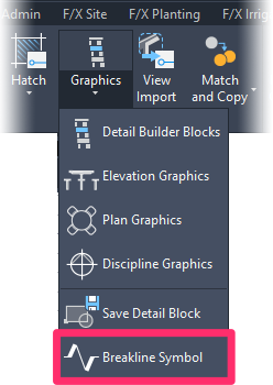 F/X Details ribbon, Breakline Symbol flyout