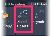 F/X Details ribbon, Bubble Callout button
