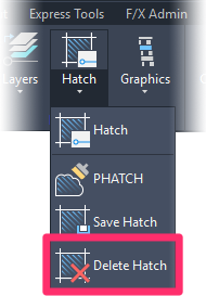 F/X Details ribbon, Delete Hatch flyout