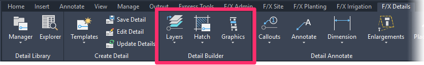 F/X Details ribbon, Detail Builder pane