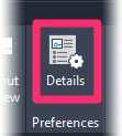 F/X Details ribbon, Details Preferences button