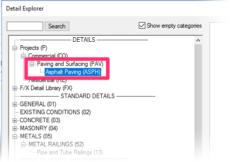 New subcategory listed in Detail Explorer
