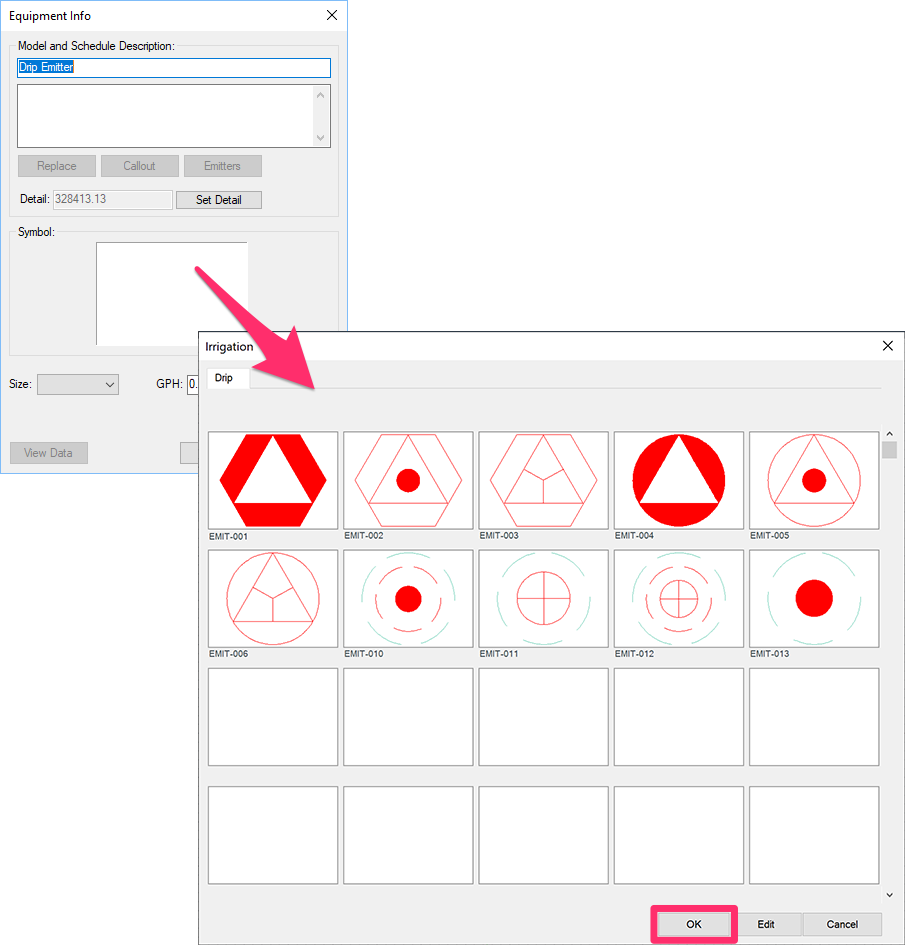 Selecting a tree ring symbol