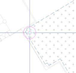 Target at cursor showing emitter nozzle radius size