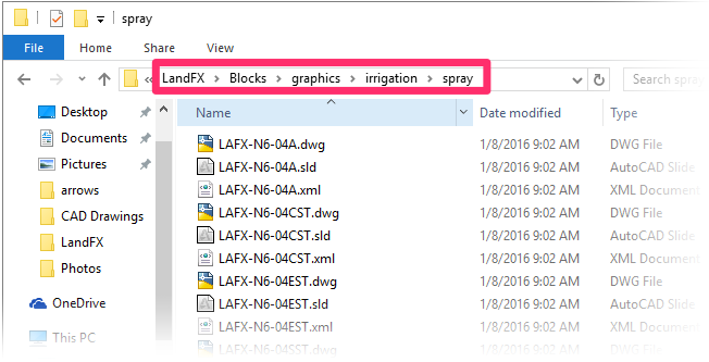 Spray source files