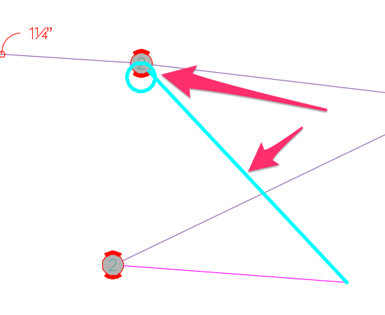 Circular pipe errors highlighted in cyan in drawing