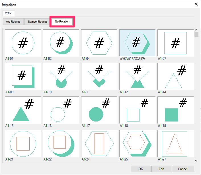 Updated rotor symbols, No Rotation