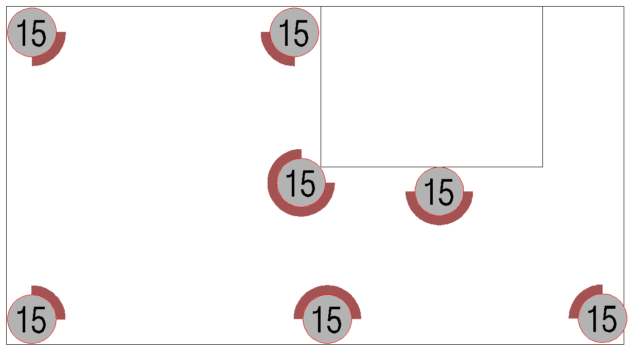 Spray symbols, Arc Rotates, example