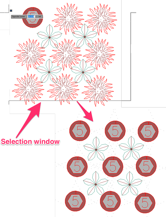 Properties applied to selected destination objects