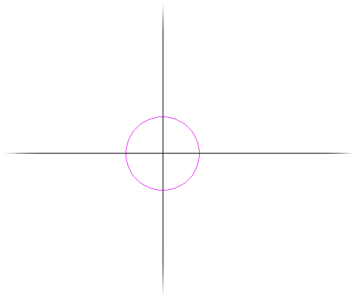Center pivot pattern appears at cursor crosshairs