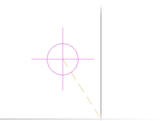 Clicking to begin placing center pivot arc