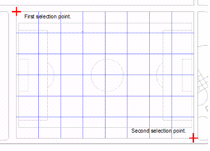 Grid template placed