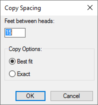 Copy Spacing dialog box