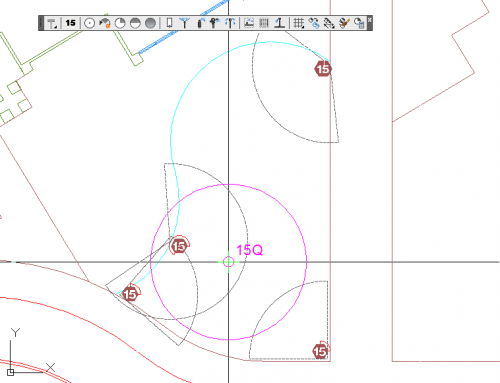 Click to set the orientation to place symbol and arc pattern