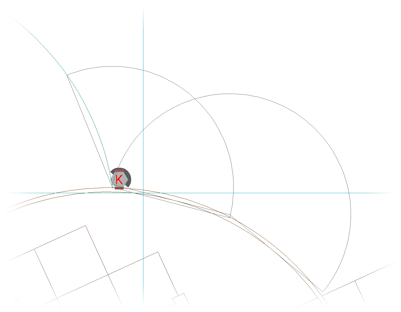 Placing another rotary head with a larger arc pattern