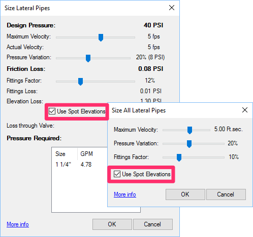 Using Spot Elevation