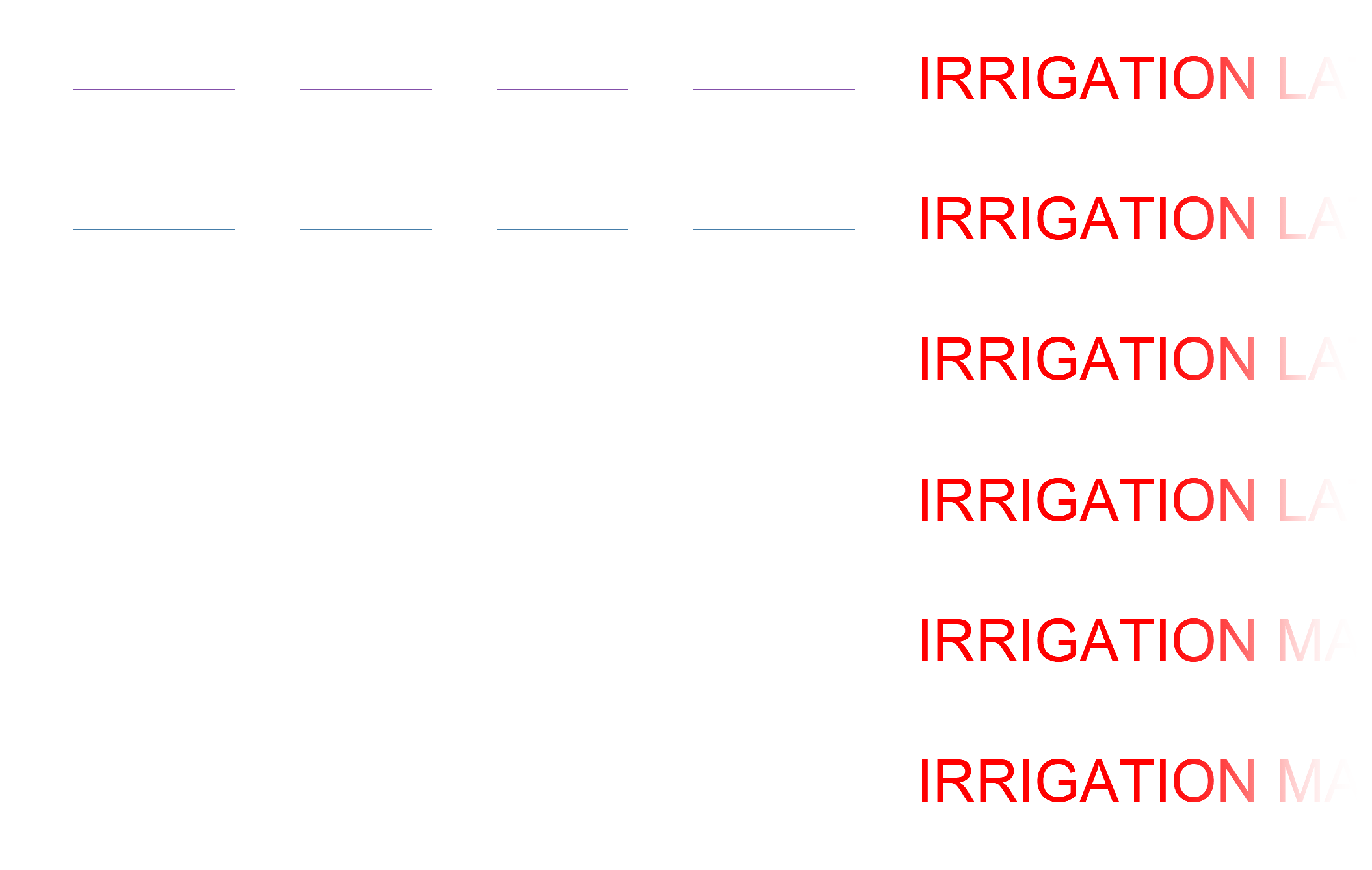 Irrigation Schedule with updated schedule symbols