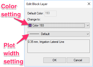 Edit Block Color dialog box