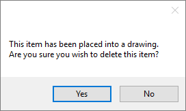 Are you sure you wish to delete this item? message