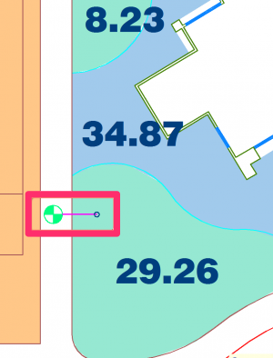 Piping from a valve to a Schematic Irrigation area