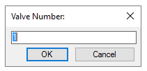 Old Valve Number dialog box