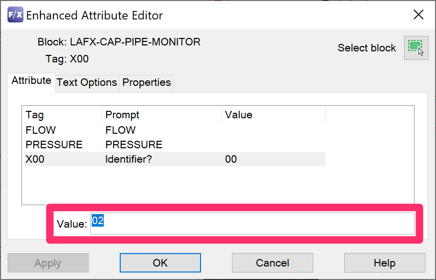Changing the identifier value in the Enhanced Attribute Editor