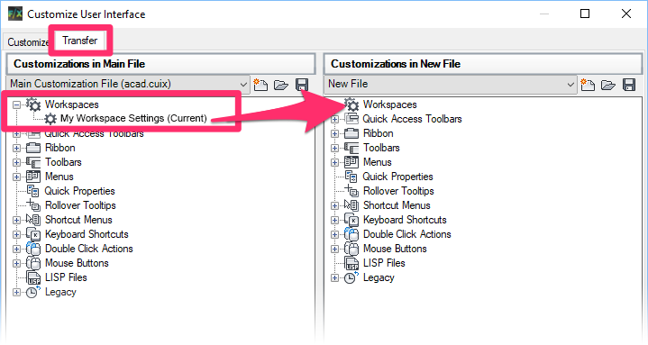 Transfer Or Move An Autocad Workspace To A New Computer