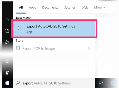 Export AutoCAD 20xx Settings