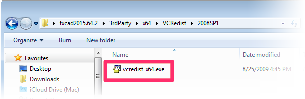 Click the vcredist_x64.exe in each folder