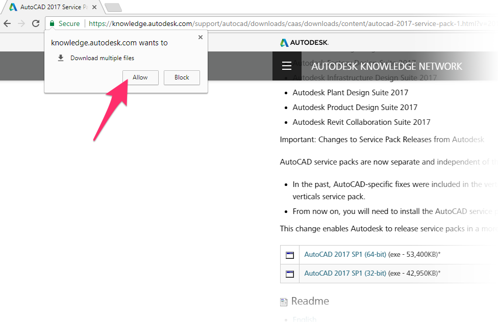 knowledge.autodesk.com wants to download multiple files