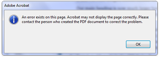an error rests on this page acrobat itextsharp