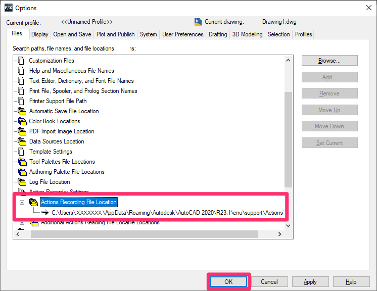 You should now be able to close the Options dialog box