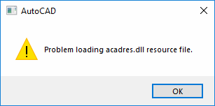 Problem Loading acadres.dll resource file