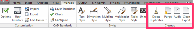 Cleanup panel