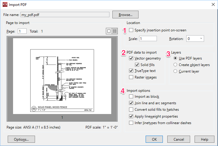 Pdf import