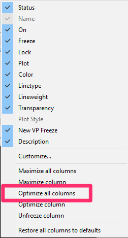Optimize all columns