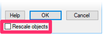 Rescale Objects unchecked