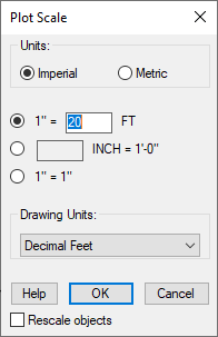 Open the Plot Scale tool