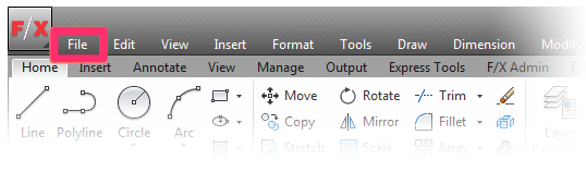 Freeze and crash using the CAD File menu