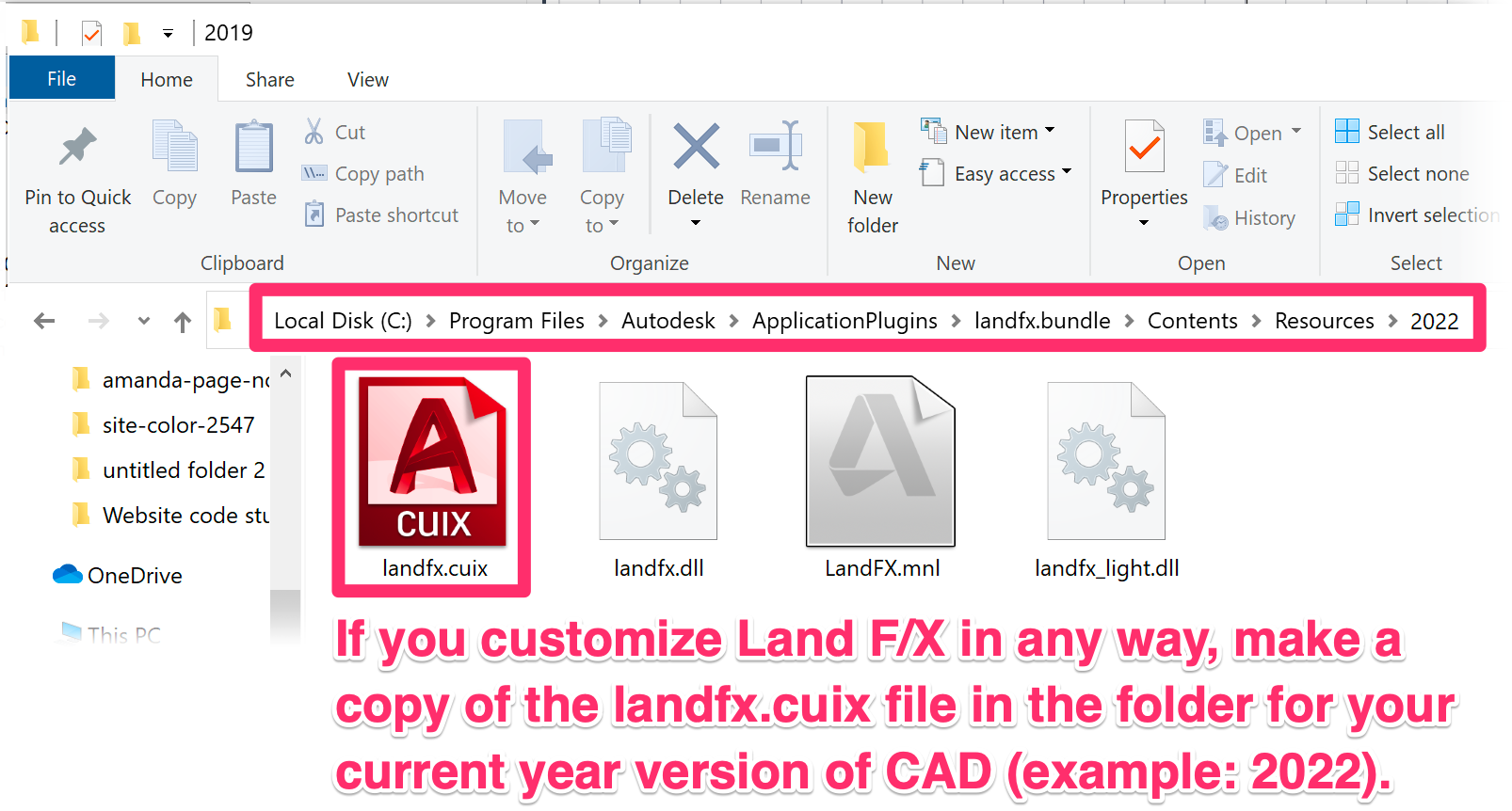Copy the landfx.cuix file if you make changes