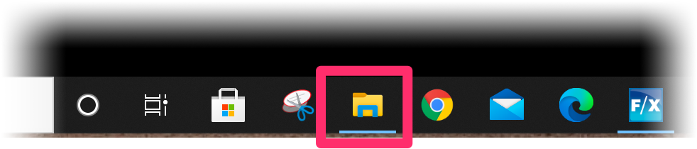 Windows Explorer folder icon in taskbar