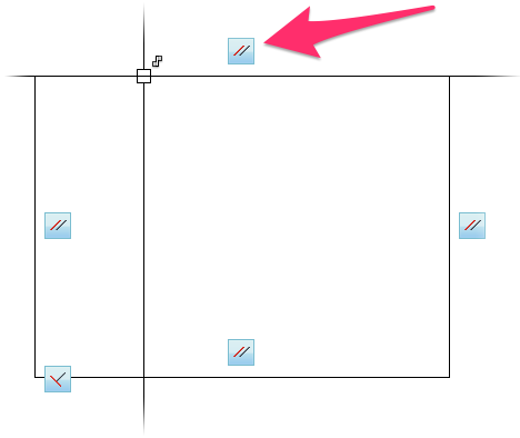 Constraint lines around drawn objects in AutoCAD
