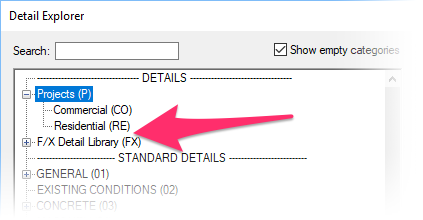 Folder of missing details not present in Detail Explorer