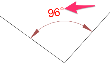 Angular Dimensions include degree symbols