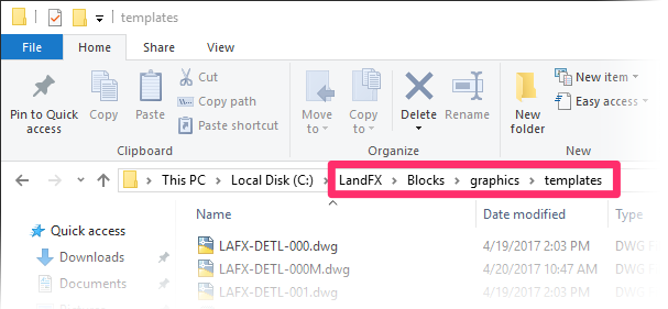 LandFX/Blocks/Graphics/Templates folder