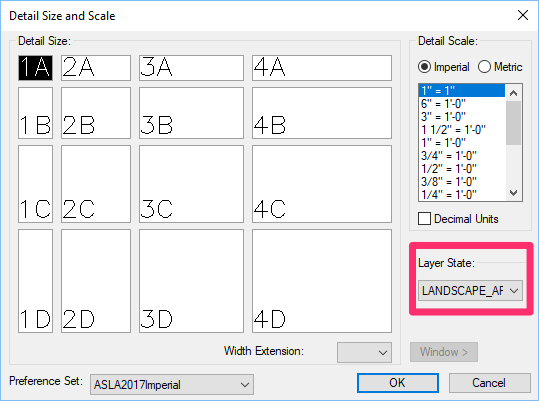 Detail Template, Layer State menu