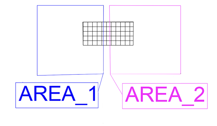 Single hatch falling within two Work Areas