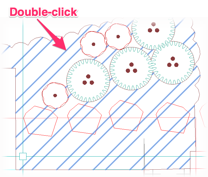 DOuble-click the hatch pattern