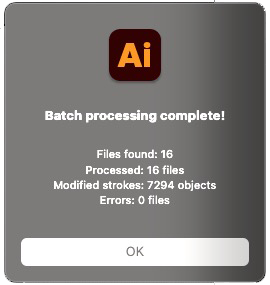 Batch Processing complete message